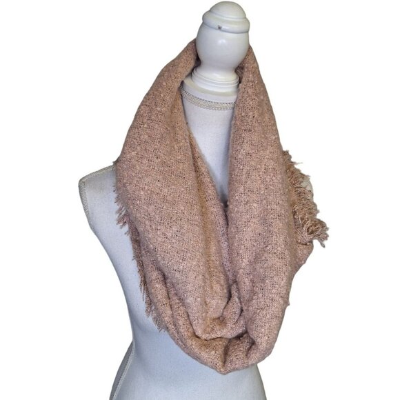 Ardene Large Pink Scarf Inifinity Long Soft Warm Wide Fring - Picture 6 of 9